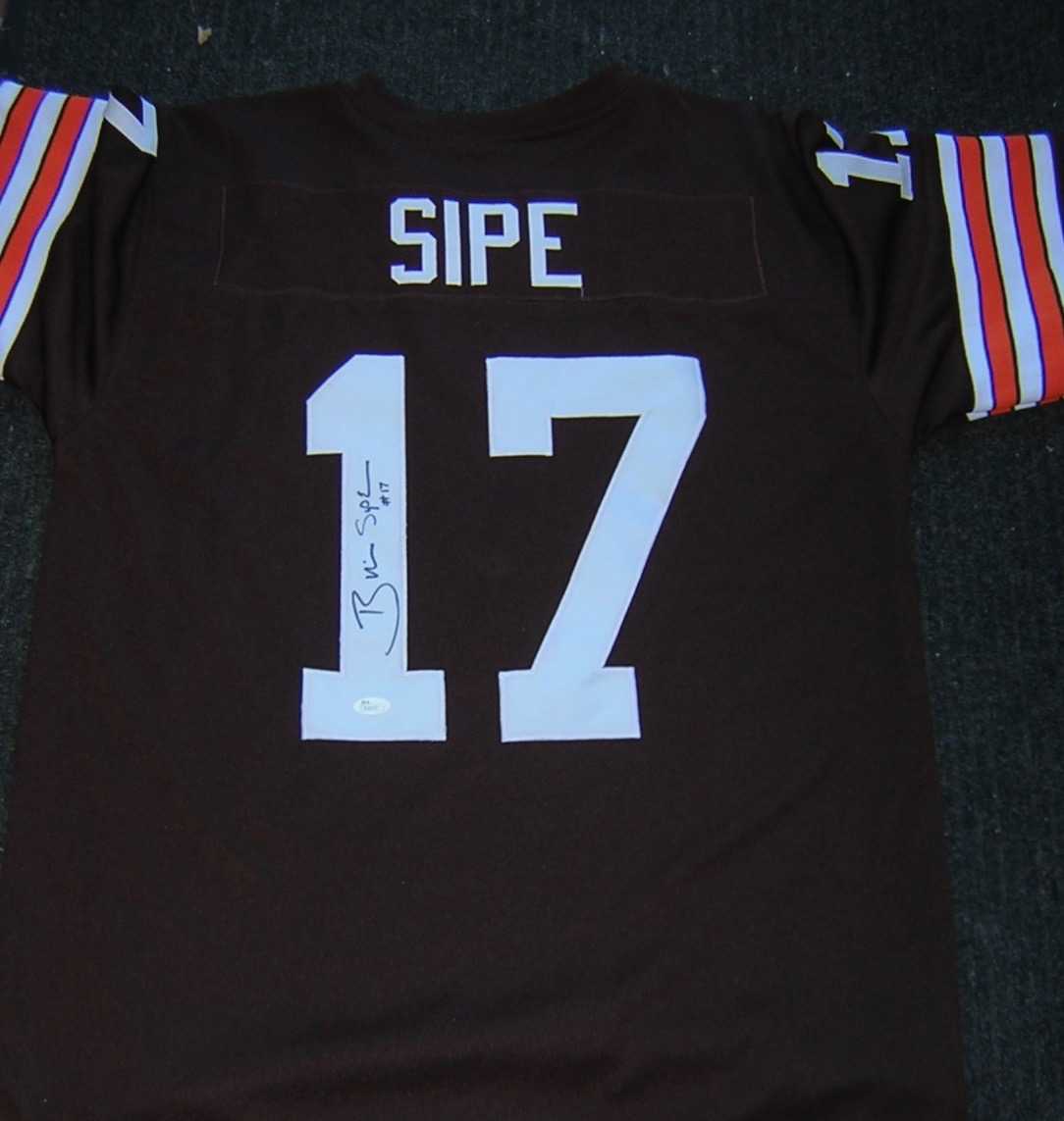 Brian Sipe Signed Brown Jersey Beckett