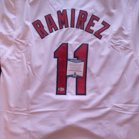 Jose Ramirez Signed Auto Custom Cleveland Guardians White Jersey