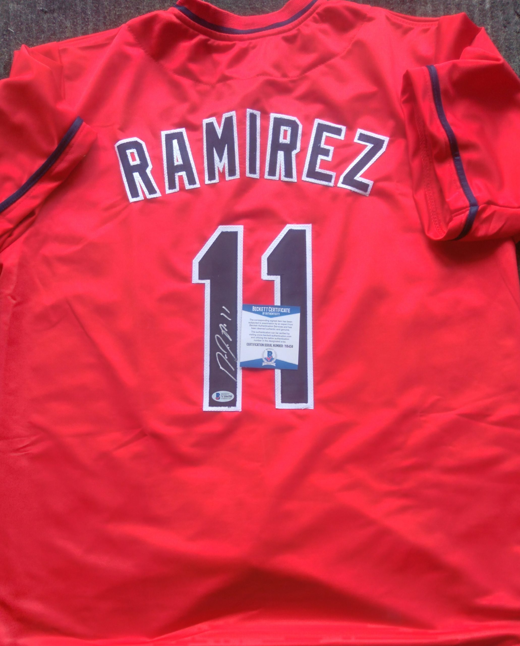 Jose Ramirez Signed Red Jersey Beckett – GPS Sports Gallery