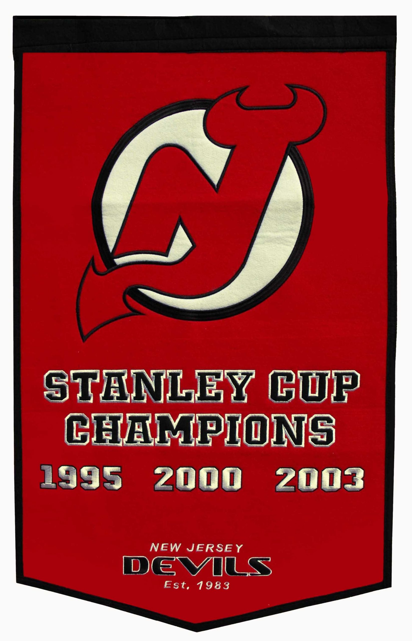 New Jersey Devils 3-Time Stanley Cup Champions - 16'' x 22'' Repositionable  Shield Decal