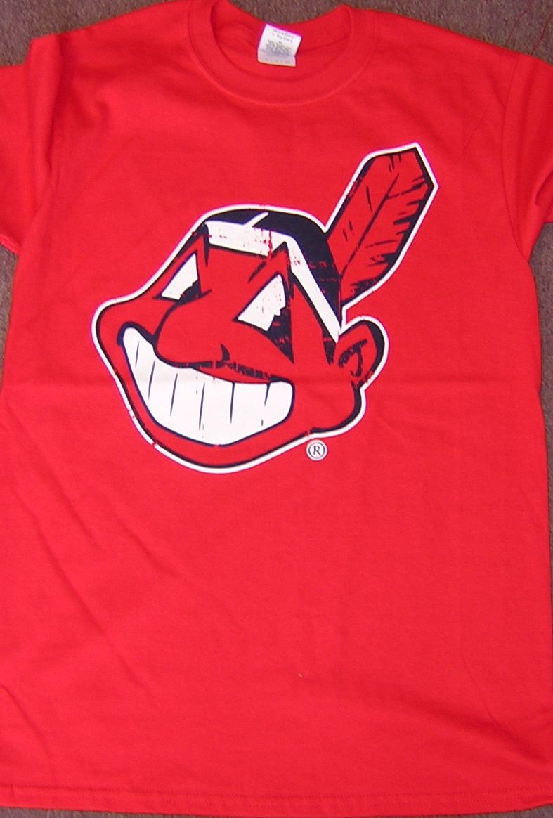 Cleveland Indians Wahoo Long SleeveT-shirt Red Small – GPS Sports