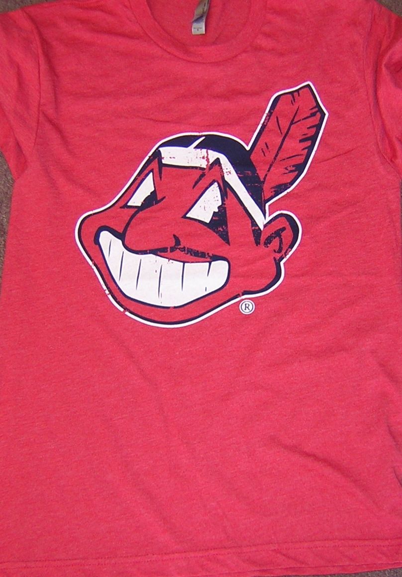 Cleveland Indians SS Wahoo Red Tri Blend T-shirt Small – GPS